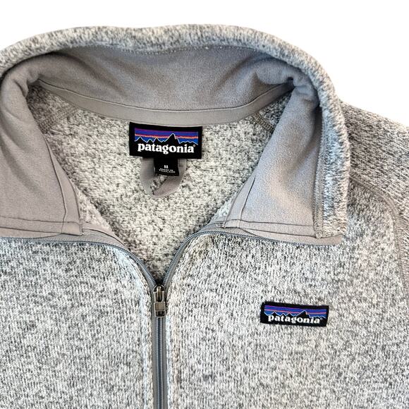 Patagonia Better Sweater Women's Medium Gray 1/4 Zip Pullover Fleece Jacket - Picture 2 of 8